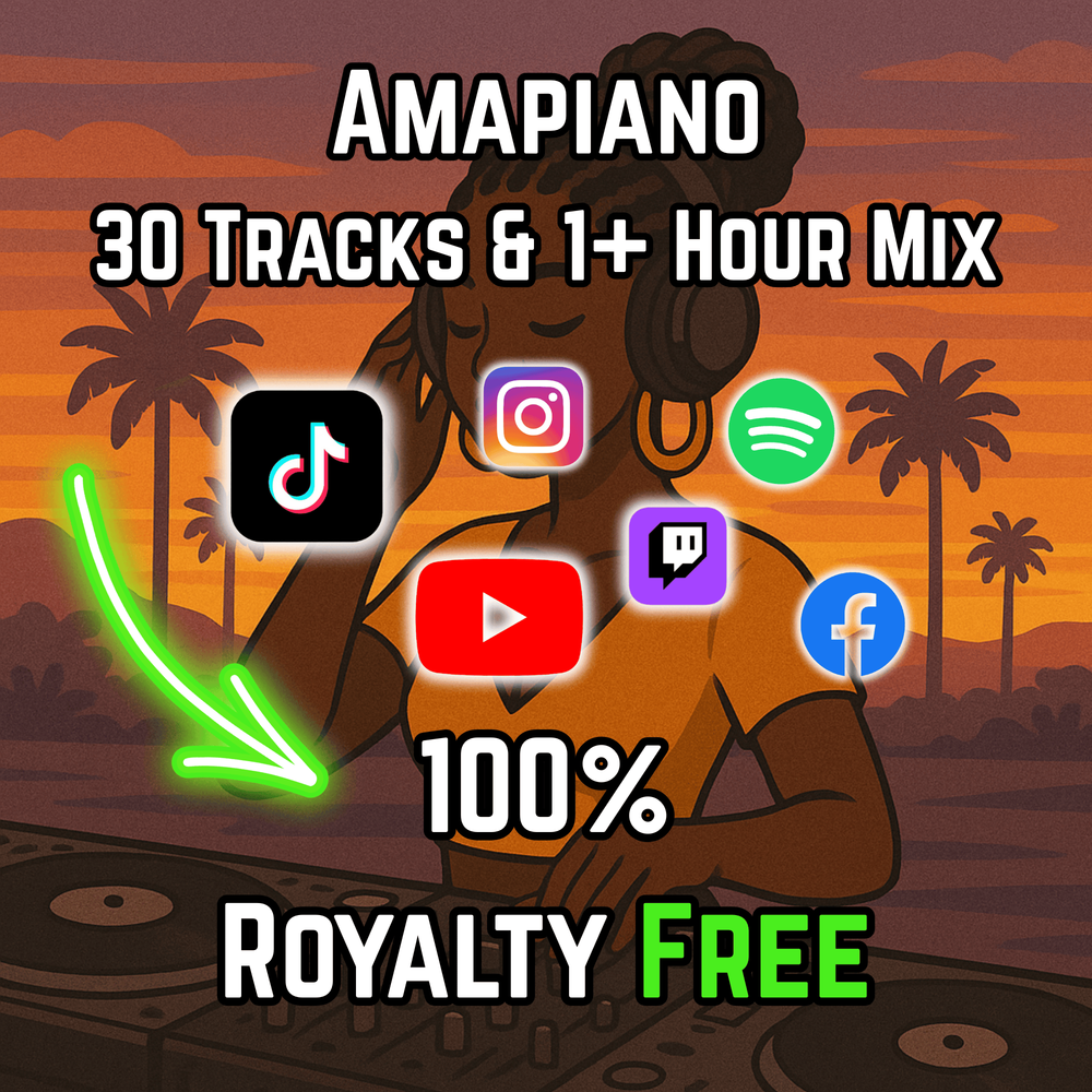 TikTok Safe Amapiano Music Pack | 30 Royalty-Free Tracks 